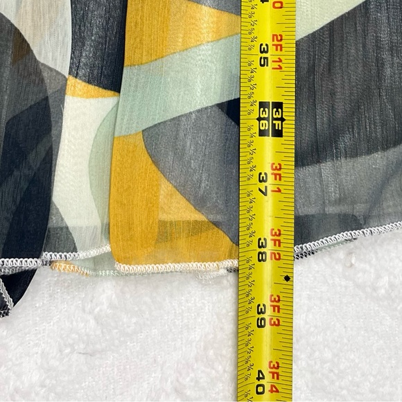 Y2K Dress Sleeveless V Neck Geometric Print Empire Waist Size Small - Picture 8 of 11